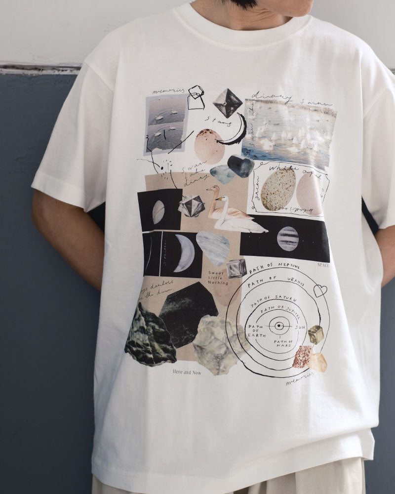 月と鉱石　半袖Tシャツ/SLN