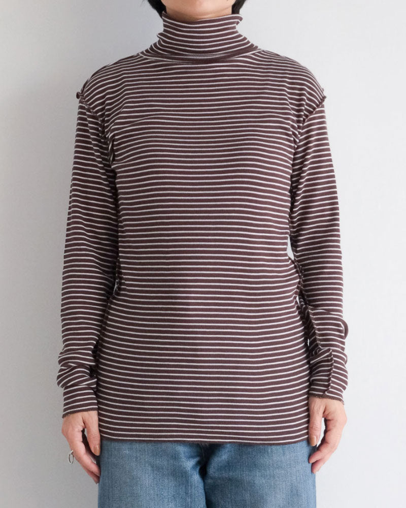 BORDER SOFT RIB TURTLENECK/MEY-2501/MEYAME
