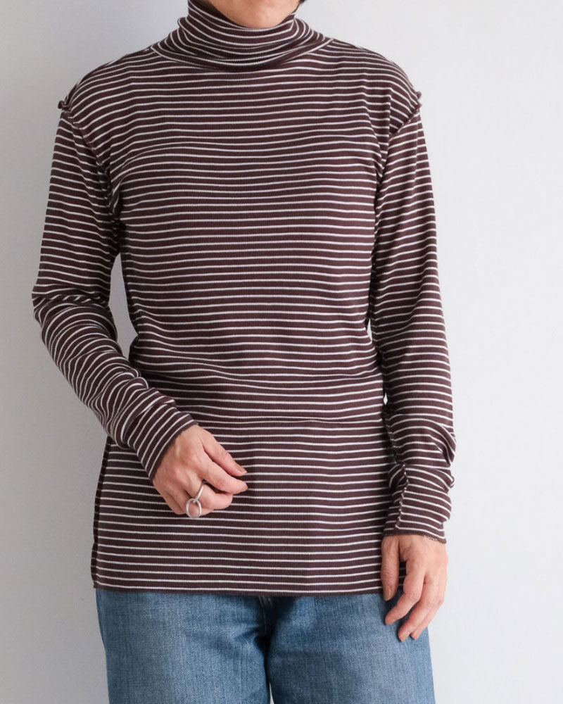 BORDER SOFT RIB TURTLENECK/MEY-2501/MEYAME
