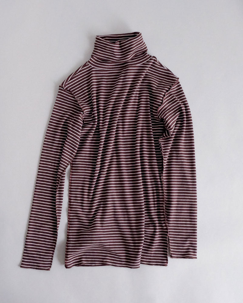 BORDER SOFT RIB TURTLENECK/MEY-2501/MEYAME