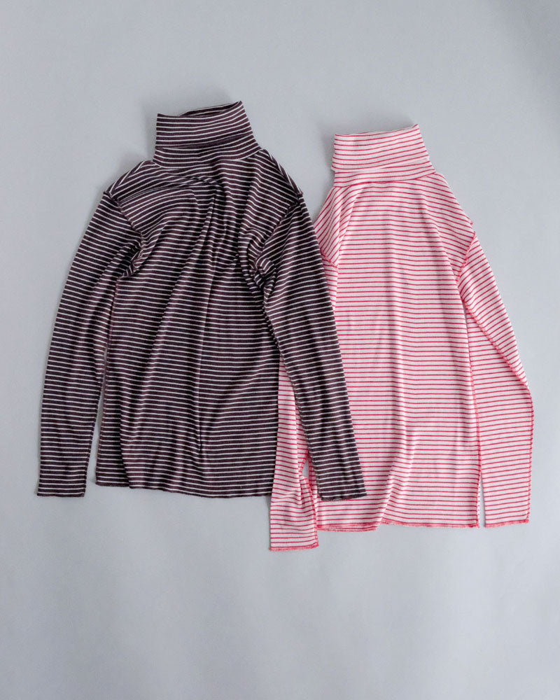BORDER SOFT RIB TURTLENECK/MEY-2501/MEYAME