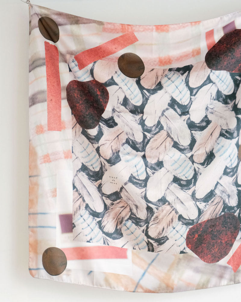 【受注】printed scarf fig garden /vent de moe