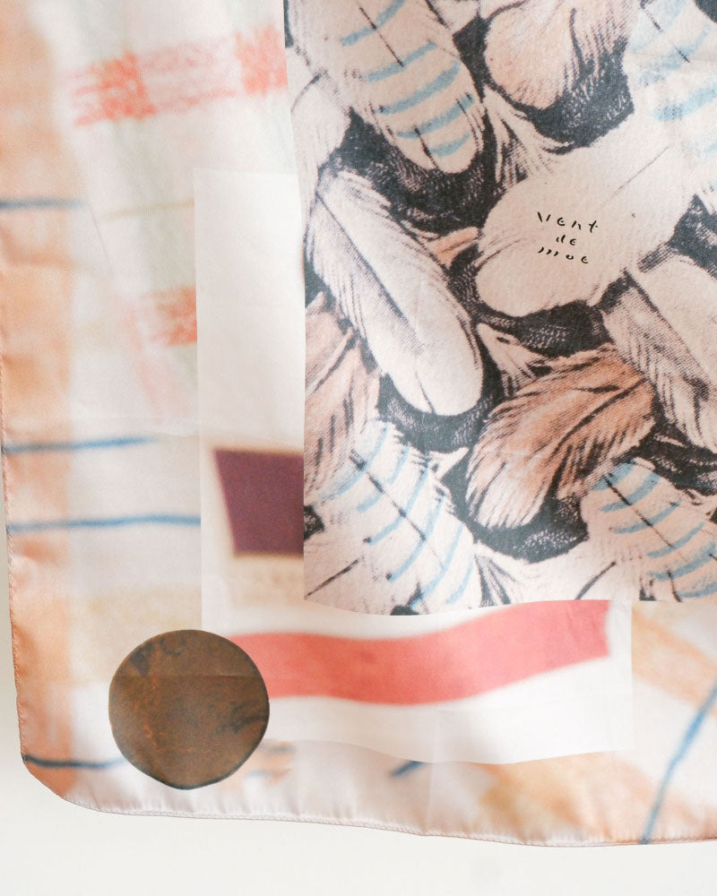 【受注】printed scarf fig garden /vent de moe
