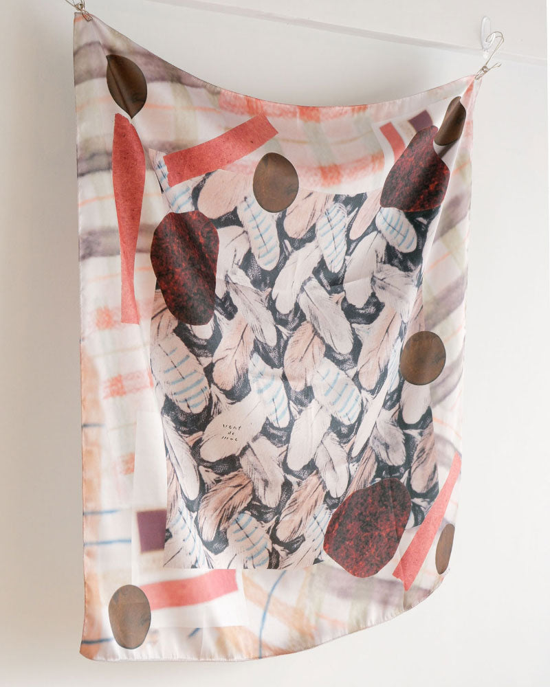 【受注】printed scarf fig garden /vent de moe