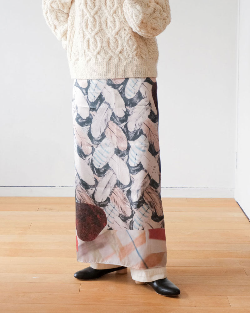 【受注】printed scarf fig garden /vent de moe