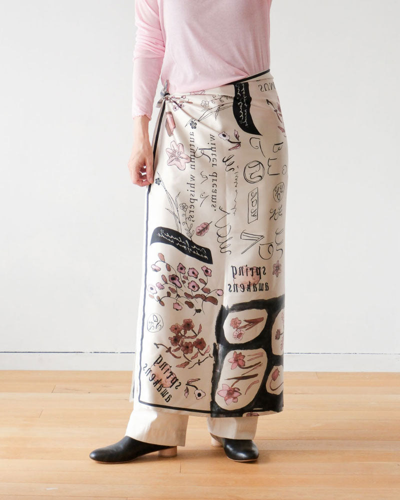 【受注】printed scarf little notes. /vent de moe