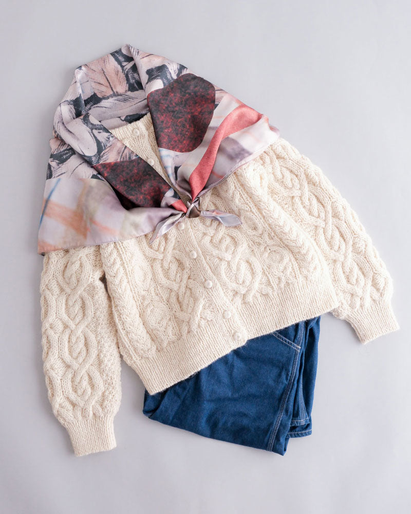 【受注】printed scarf fig garden /vent de moe