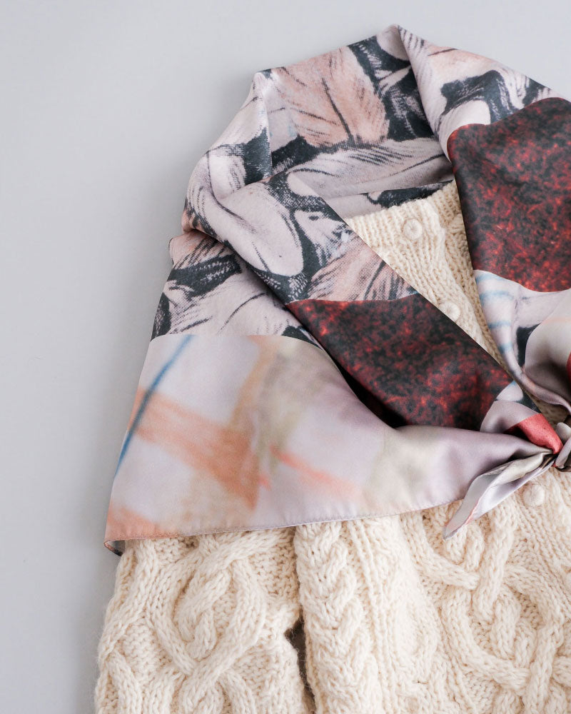 【受注】printed scarf fig garden /vent de moe