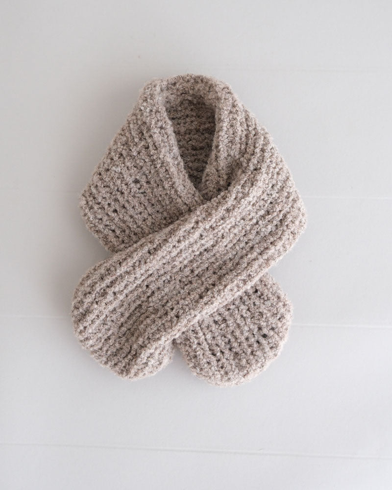 HAND KNIT MUFFLER/YULA/Y L 25-A 003