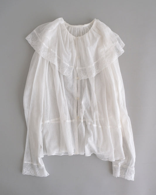【予約】cotton tulle blouse/Hériter/H0-00-3068