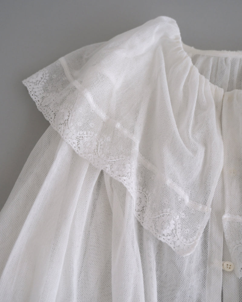 【予約】cotton tulle blouse/Hériter/H0-00-3068