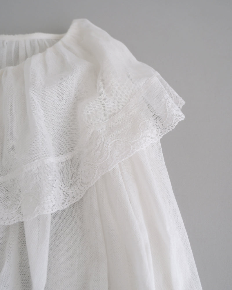 【予約】cotton tulle blouse/Hériter/H0-00-3068