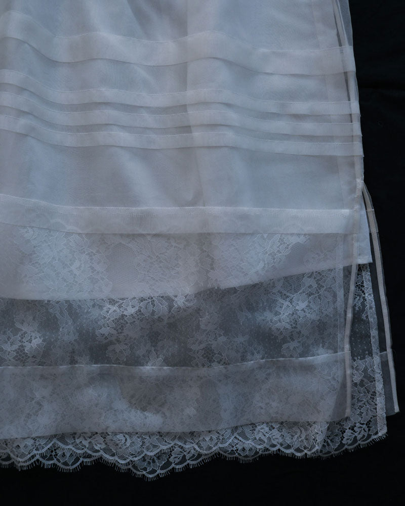 silk organdy skirt/Hériter/H2-26-4002