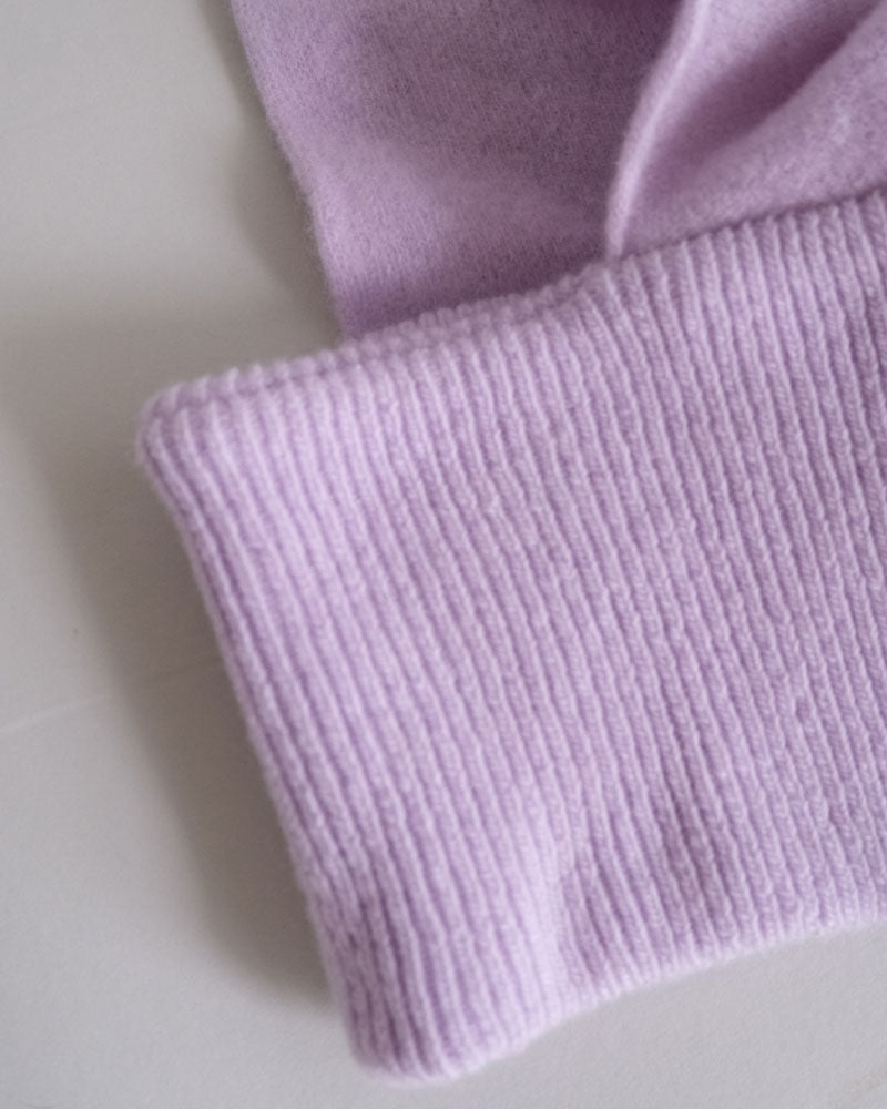 miahat & accessory ウールフード (リブタイプ）