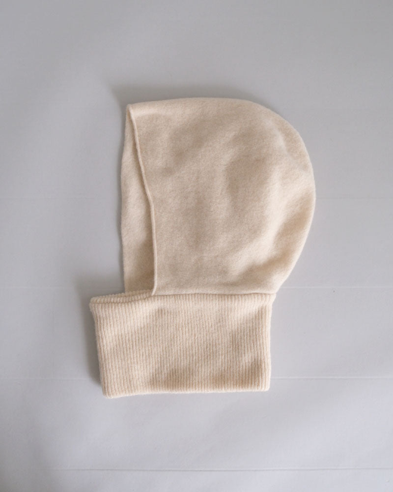 miahat & accessory ウールフード (リブタイプ）