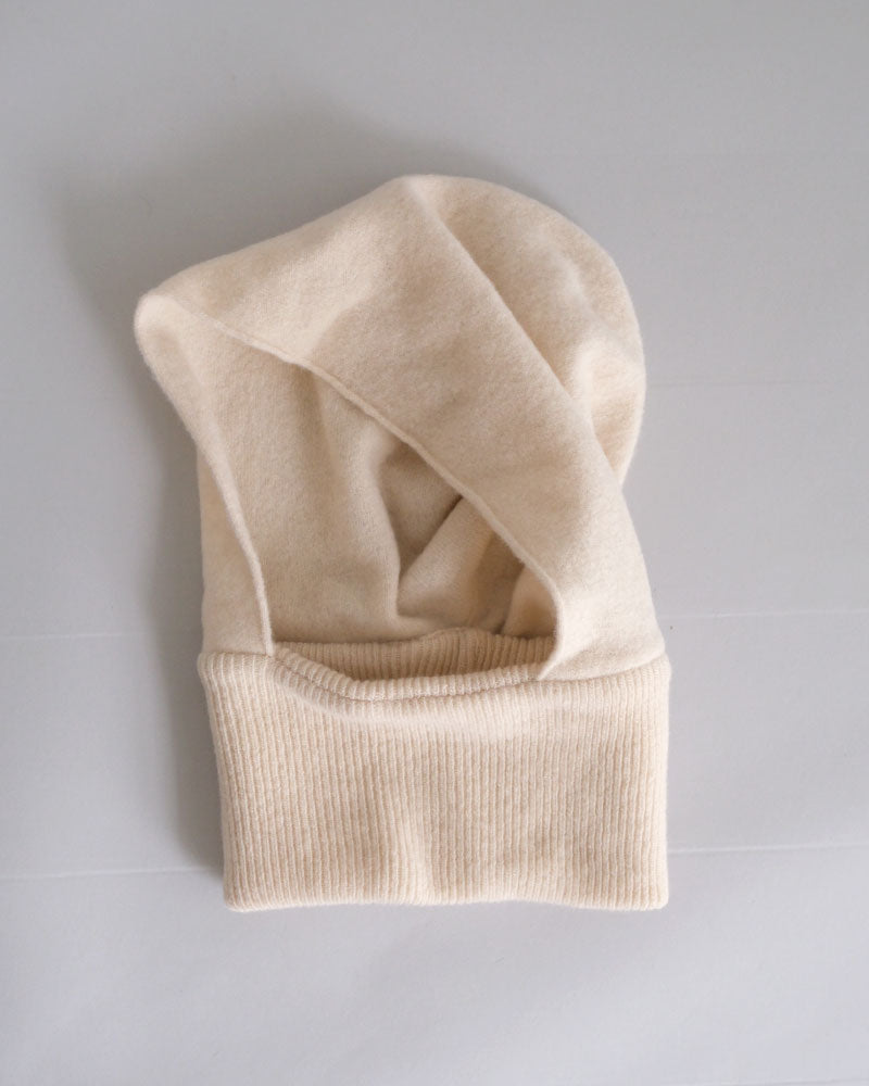 miahat & accessory ウールフード (リブタイプ）