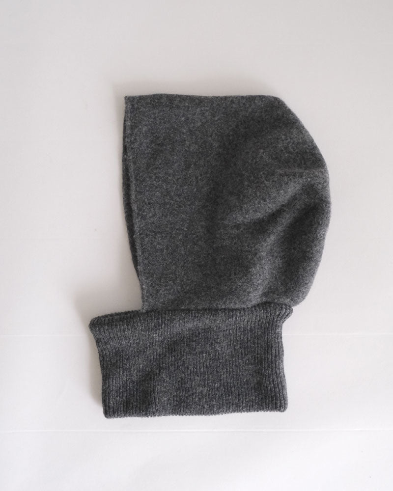 miahat & accessory ウールフード (リブタイプ）