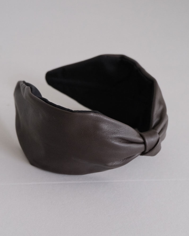 【受注】miahat & accessory レザーノット　ヘアバンド