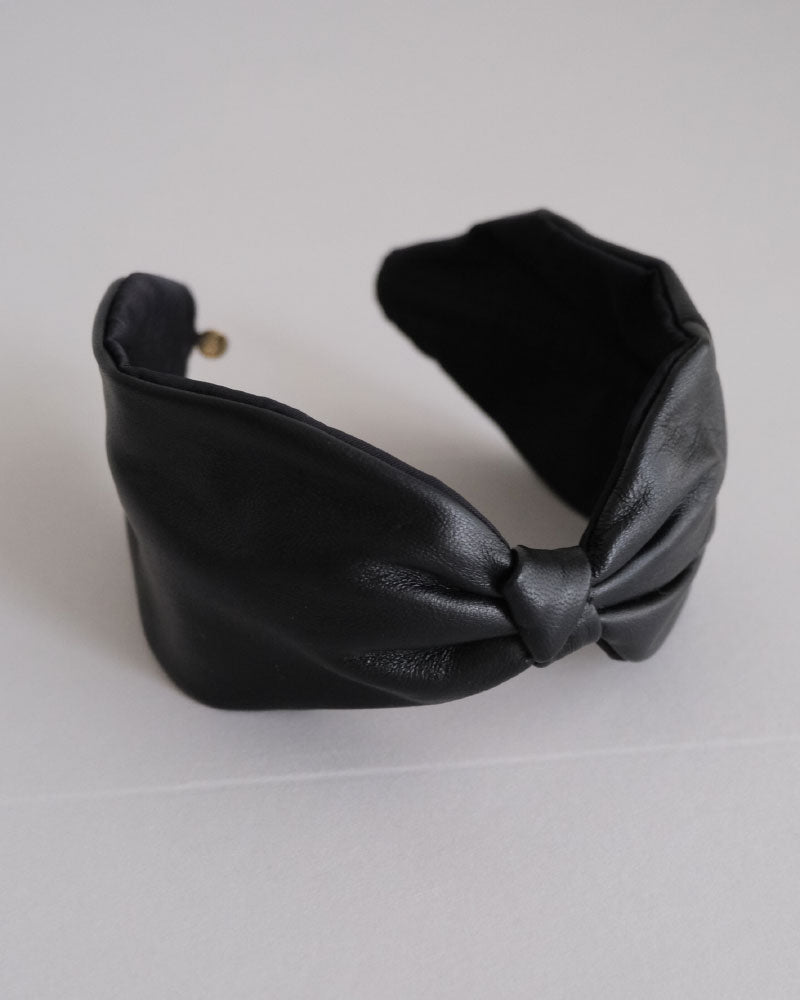 【受注】miahat & accessory レザーノット　ヘアバンド