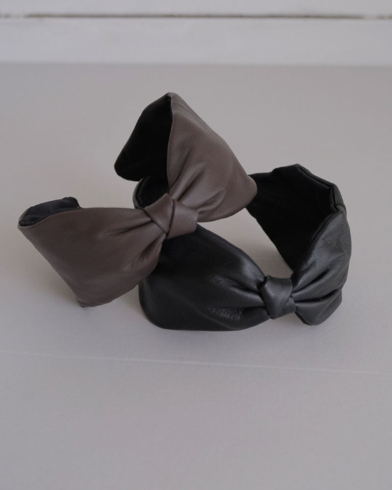 【受注】miahat & accessory レザーノット　ヘアバンド