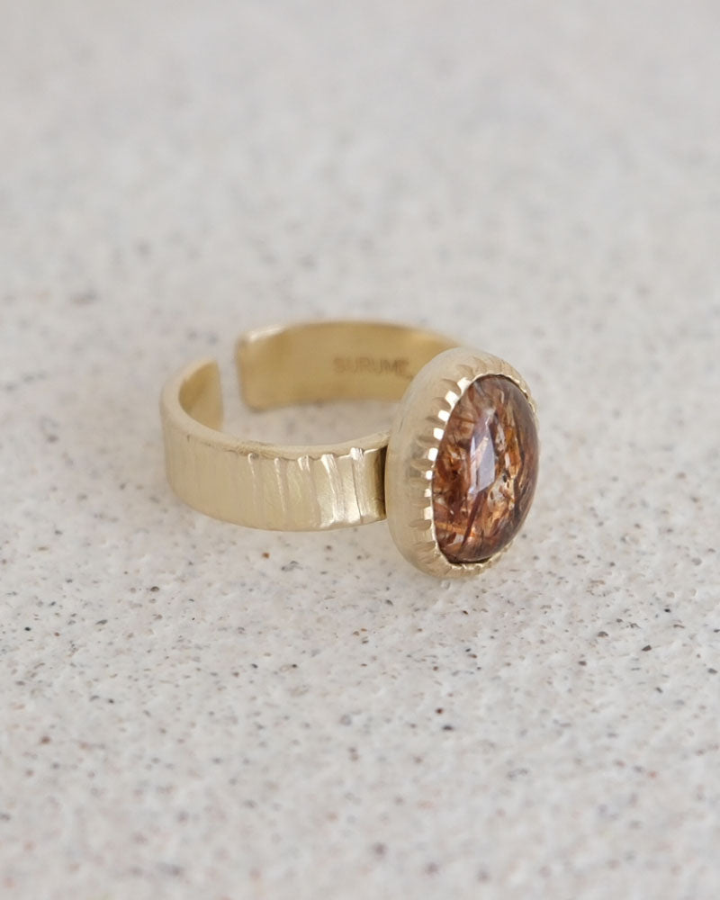 【数量限定】SURUME. / Cutting Stone Ring