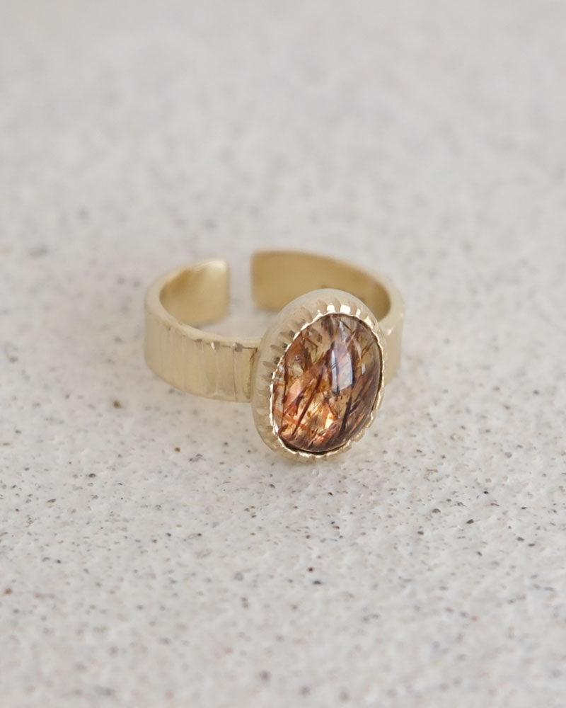 【数量限定】SURUME. / Cutting Stone Ring