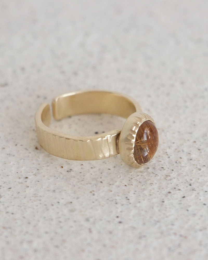 【数量限定】SURUME. / Cutting Stone Ring