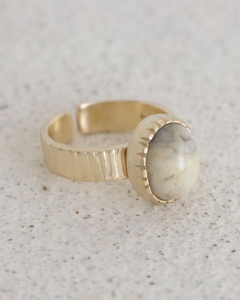 【数量限定】SURUME. / Cutting Stone Ring