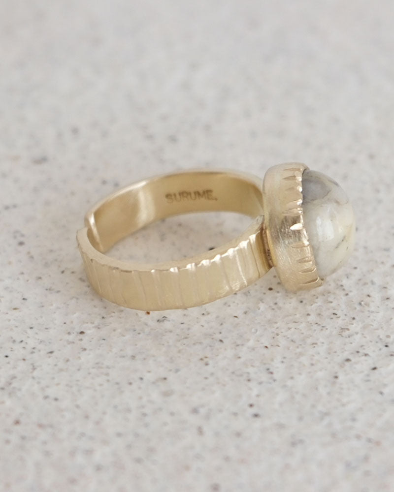 【数量限定】SURUME. / Cutting Stone Ring