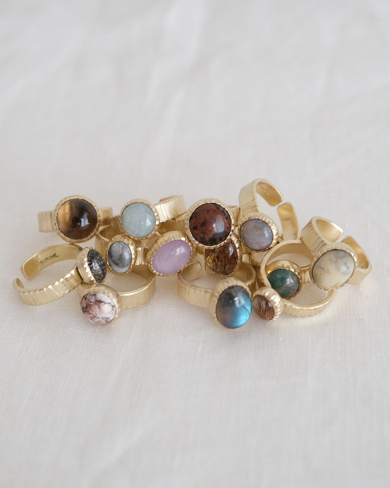 【数量限定】SURUME. / Cutting Stone Ring