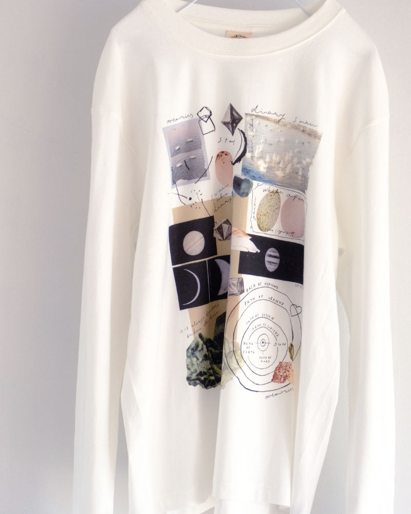 月と鉱石　ロングスリーブTシャツ