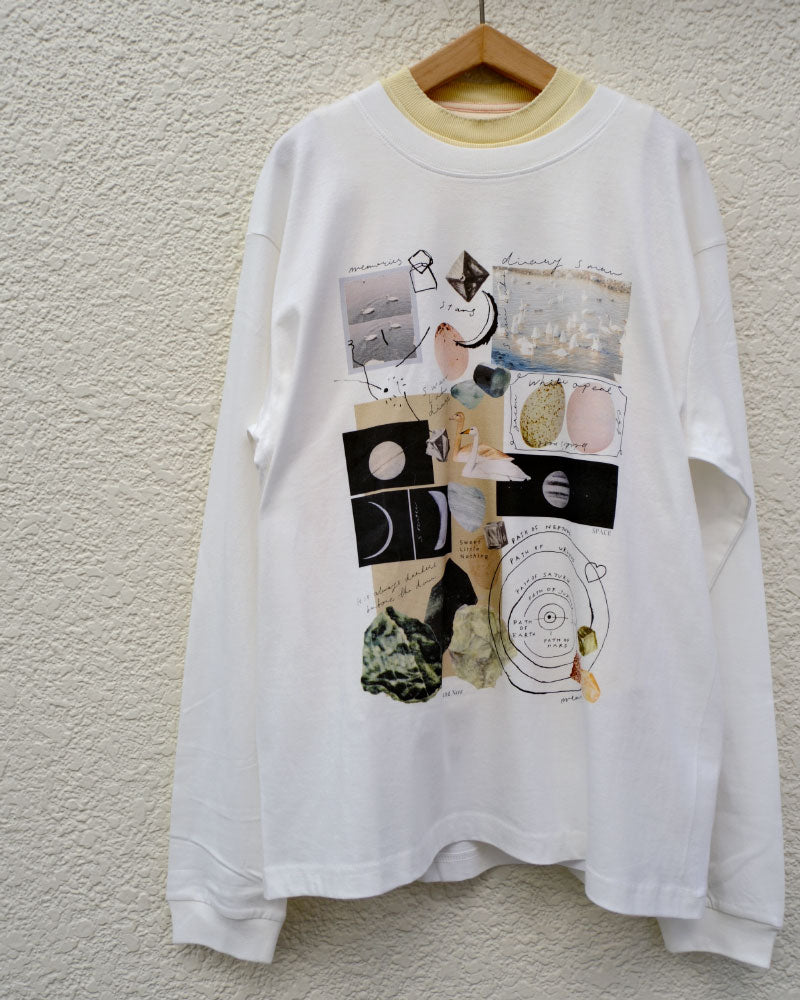 月と鉱石　ロングスリーブTシャツ