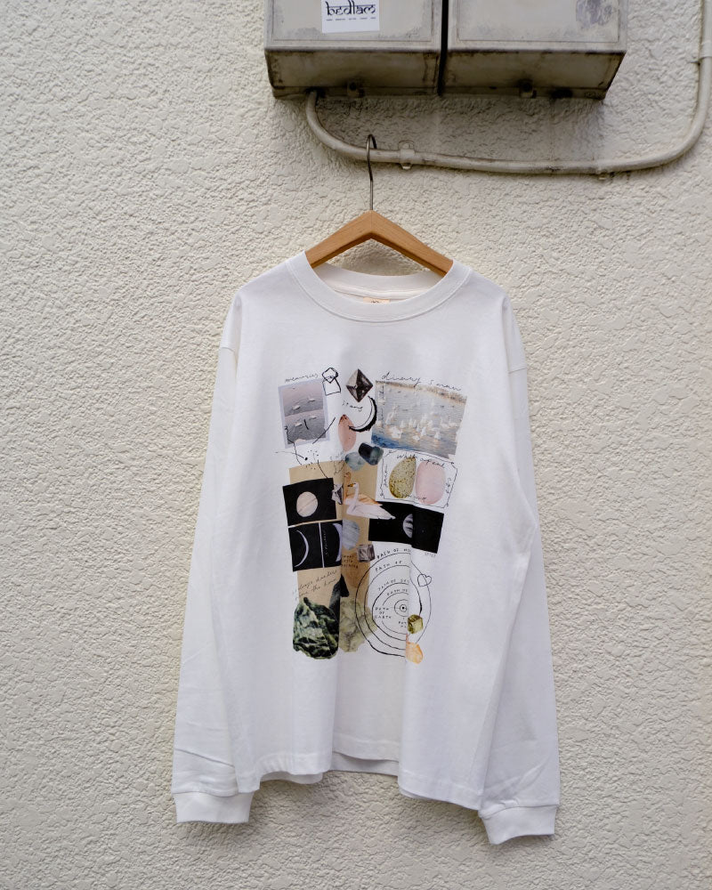 月と鉱石　ロングスリーブTシャツ