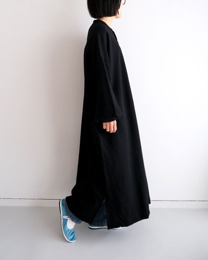 ウール圧縮バンドカラーワンピースコート/universaltissu/ UT244CT008