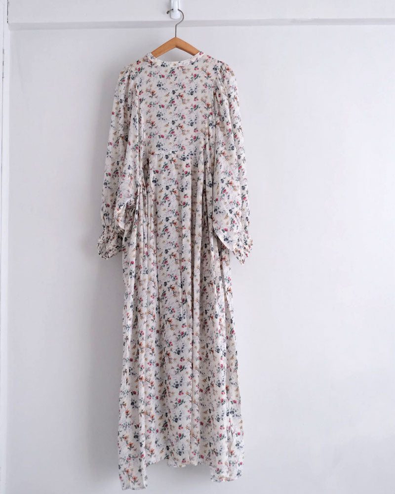 フラワープ リント バンドカラータックギ ャザー OP/UNIVERSALTISSU/PA260OP030