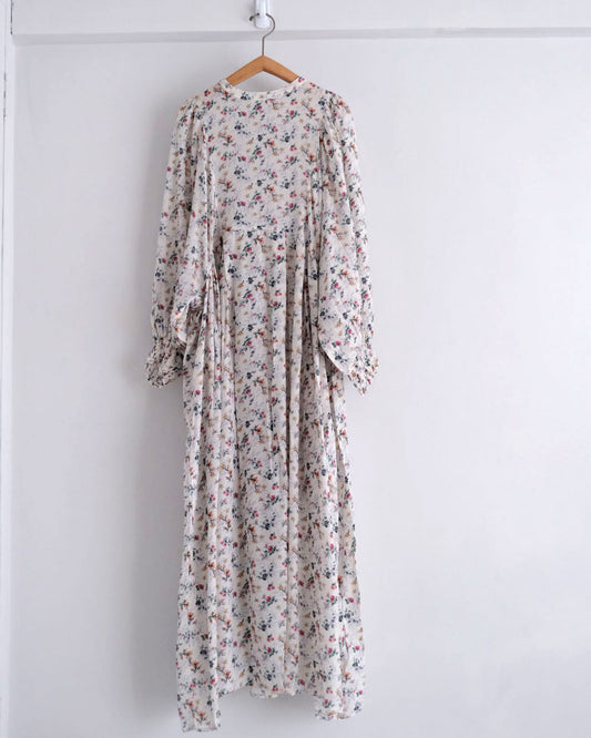 フラワープ リント バンドカラータックギ ャザー OP/UNIVERSALTISSU/PA260OP030