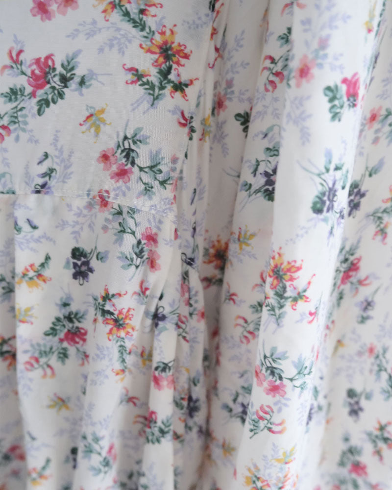 フラワープ リント バンドカラータックギ ャザー OP/UNIVERSALTISSU/PA260OP030