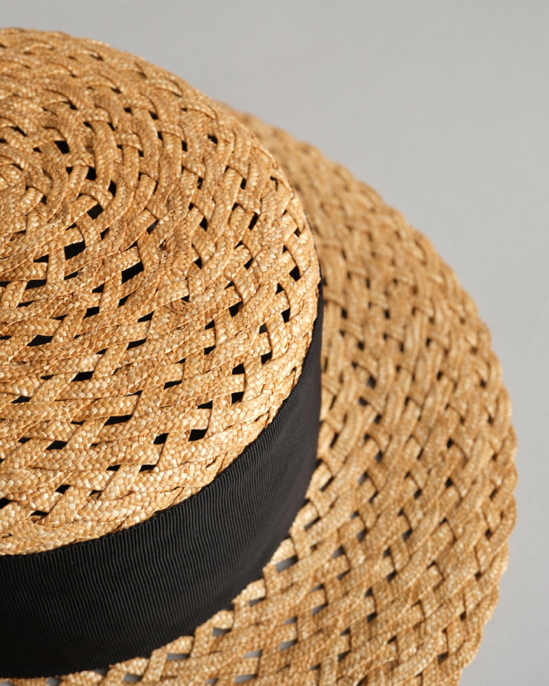 straw canotier /miahat/2505