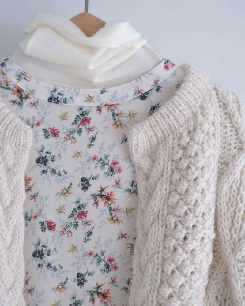 フラワープ リント バンドカラータックギ ャザー OP/UNIVERSALTISSU/PA260OP030