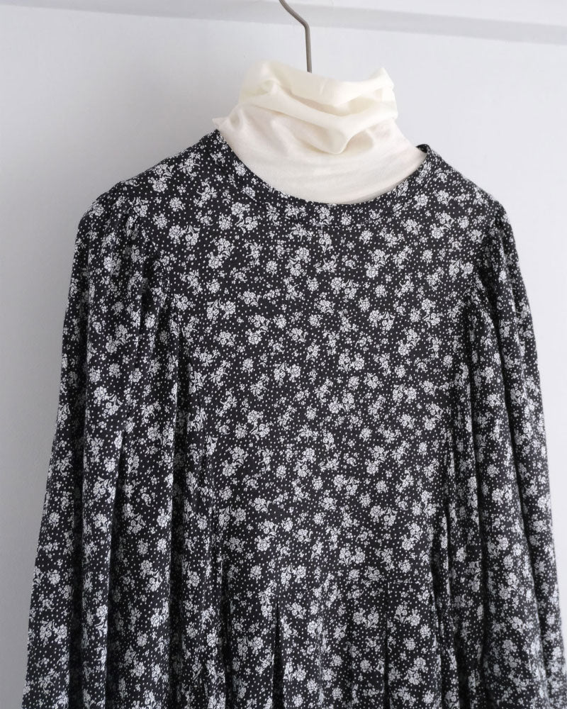 フラワープ リント バンドカラータックギ ャザー OP/UNIVERSALTISSU/PA260OP030