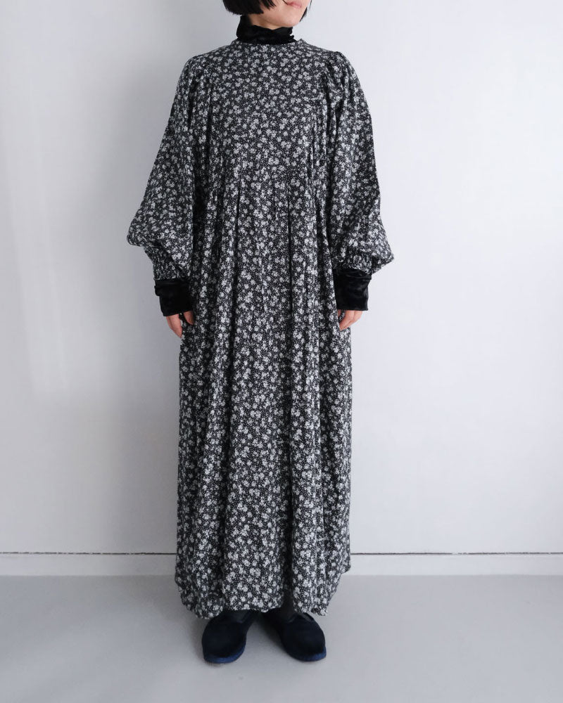 フラワープ リント バンドカラータックギ ャザー OP/UNIVERSALTISSU/PA260OP030