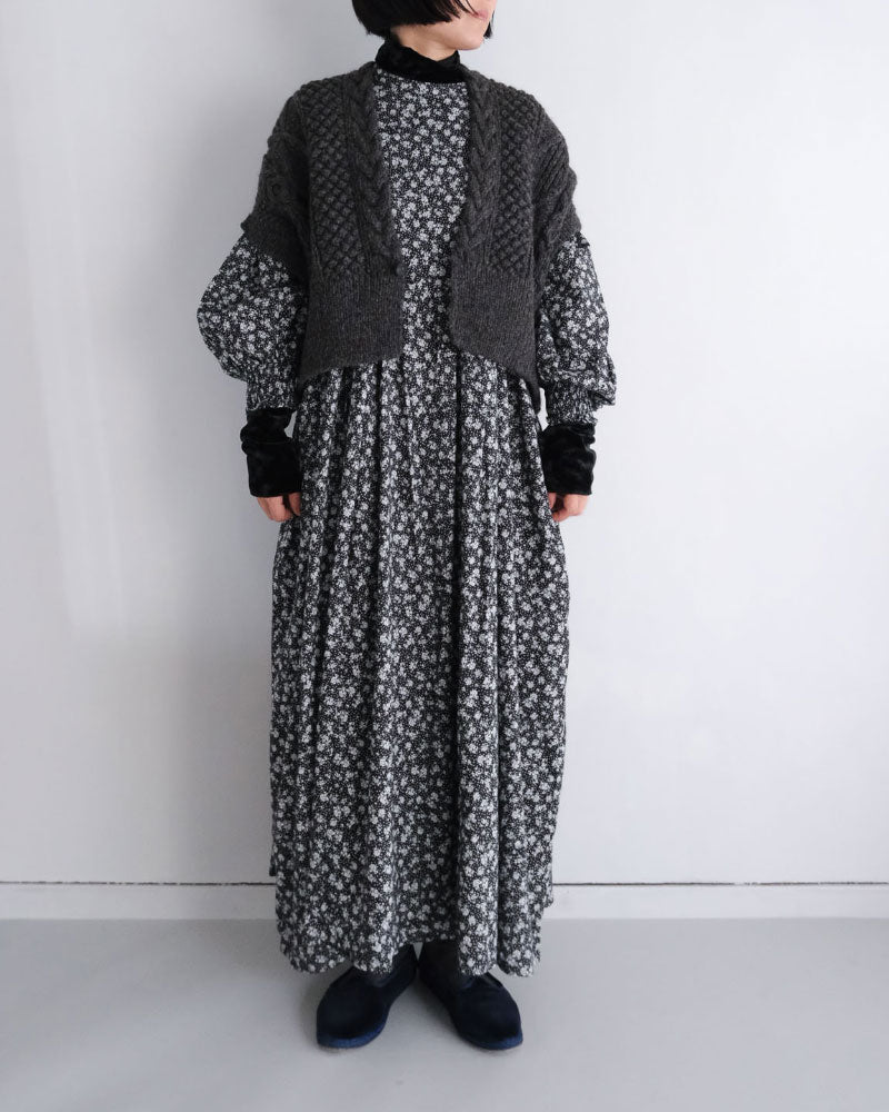 フラワープ リント バンドカラータックギ ャザー OP/UNIVERSALTISSU/PA260OP030