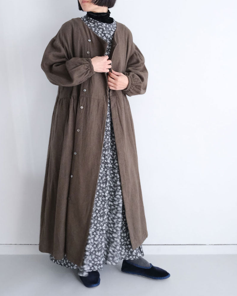 フラワープ リント バンドカラータックギ ャザー OP/UNIVERSALTISSU/PA260OP030