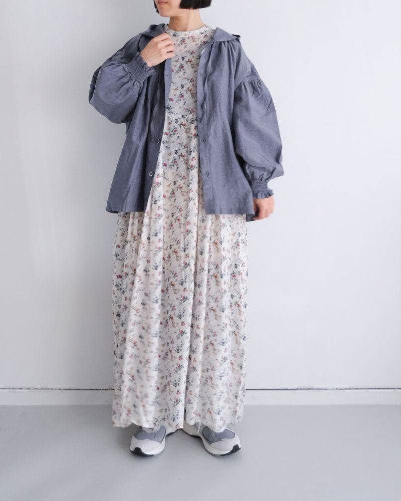 コットンキャプラリネン　フーディー/UNIVERSALTISSU/US260BL034