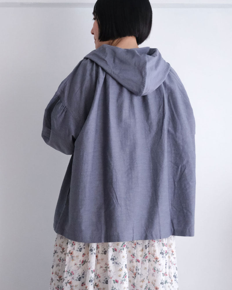 コットンキャプラリネン　フーディー/UNIVERSALTISSU/US260BL034