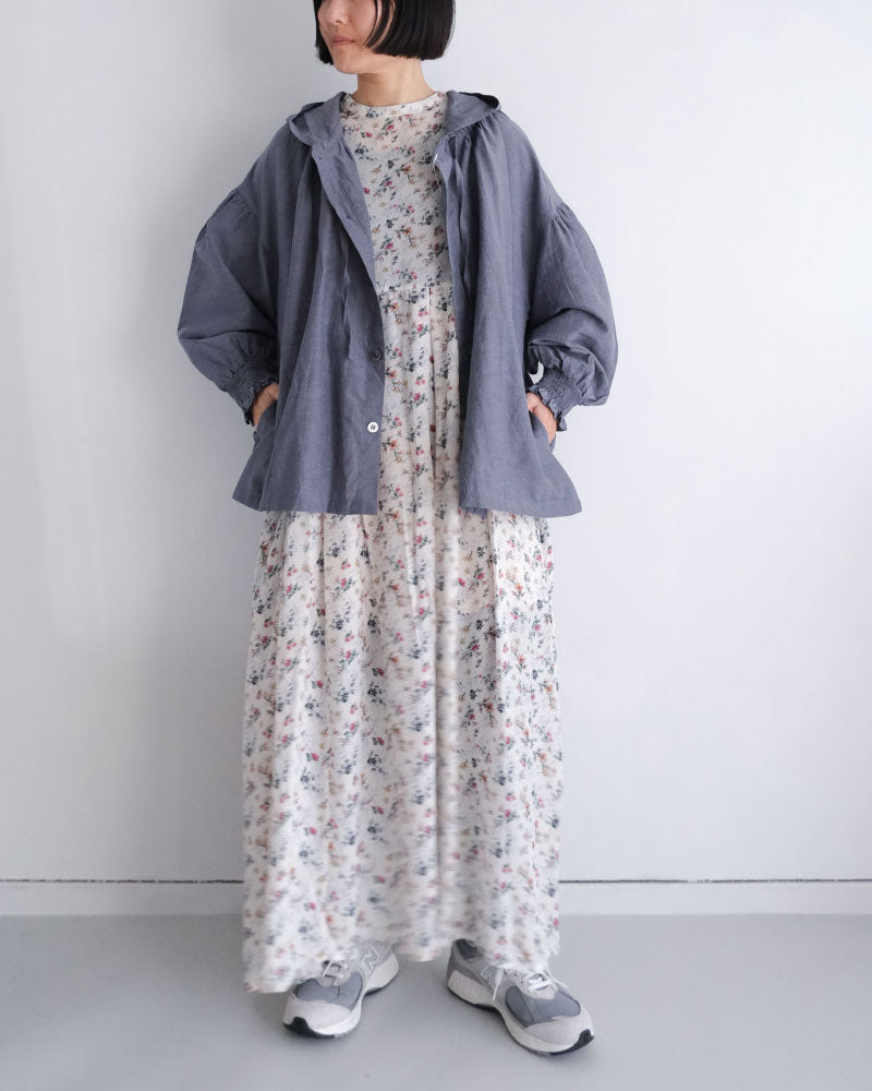 コットンキャプラリネン　フーディー/UNIVERSALTISSU/US260BL034