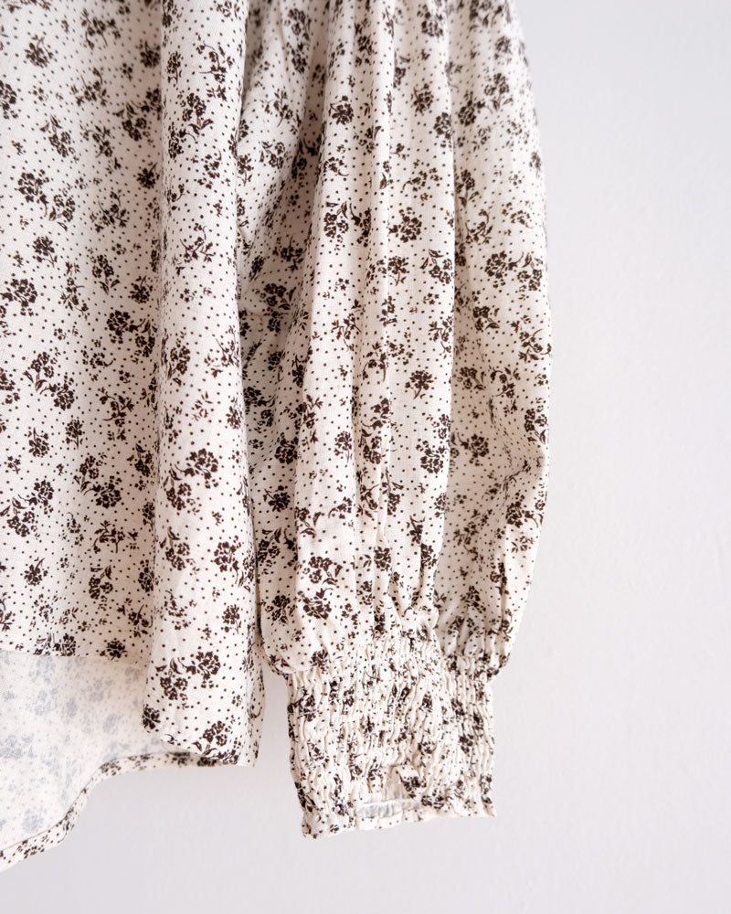 ラワープリント/バンドカラーシャーリングブラウス/UNIVERSALTISSU/PA260BL029