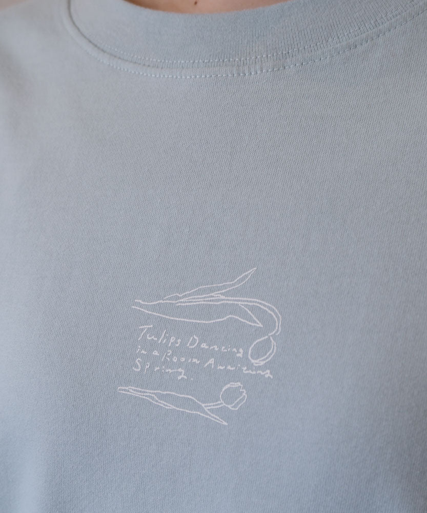 white tulip back printed