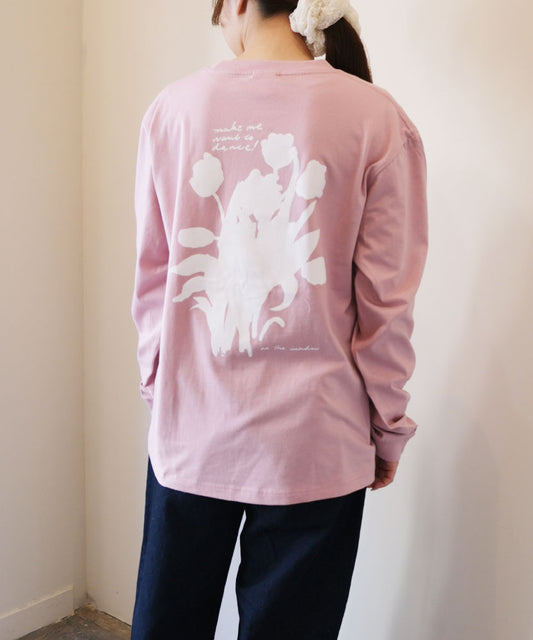 white tulip back printed