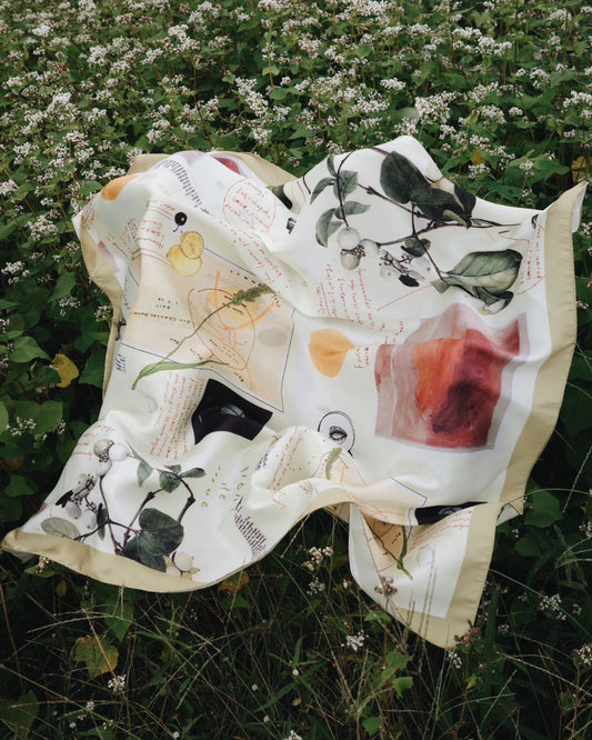 【受注】printed scarf LEMON /vent de moe